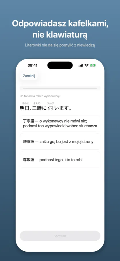 Odpowiadasz kafelkami, nie klawiaturą Literówki nie da się pomylić z niewiedzą